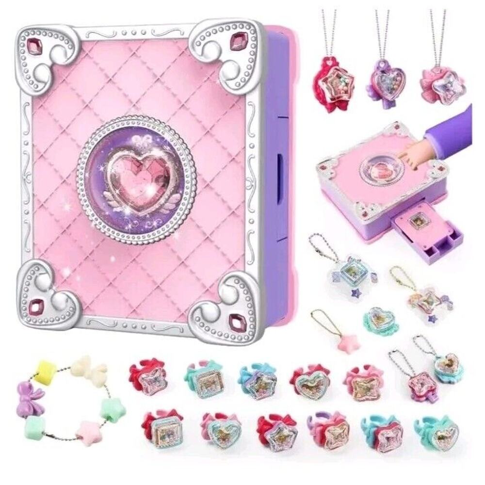 DIY Jewel Rings Stickers Pendent Making Kit for Little Girls Arts and Crafts